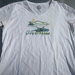 Women’s life is good v neck tee